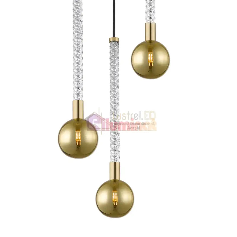 Lustra LED Suspendata 3xG9 Gold VintaLux lustreled.ro