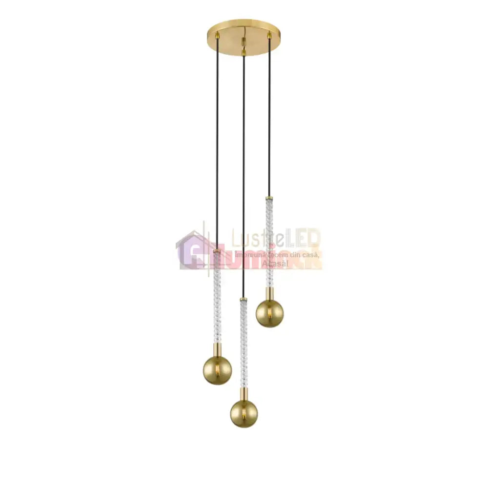 Lustra LED Suspendata 3xG9 Gold VintaLux lustreled.ro