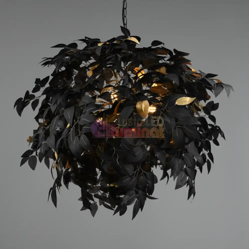 Lustra Suspendata Luxury LEAVY Black lustreled.ro