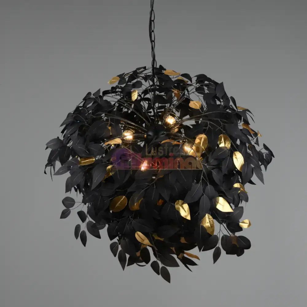 Lustra Suspendata Luxury LEAVY Black lustreled.ro