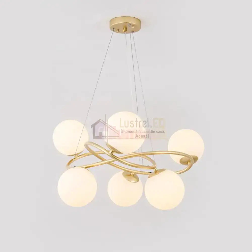 Lustra Suspendata Mini VELURA Gold Abajur Mat Chandeliers