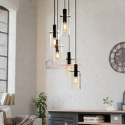 Lustra Suspendata MONTEFINO Black 150CM NEAGRA / ABAJUR / 150CM Chandeliers