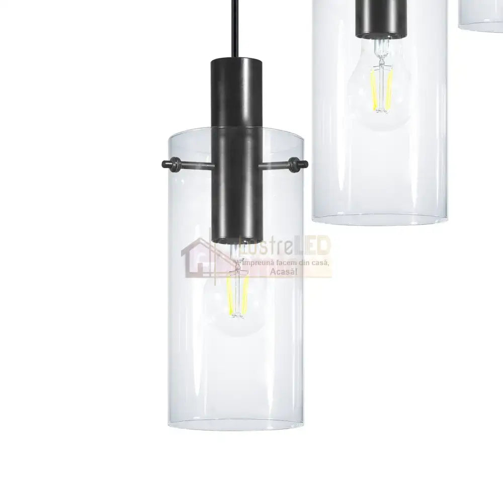 Lustra Suspendata MONTEFINO Black 150CM NEAGRA / ABAJUR / 150CM Chandeliers