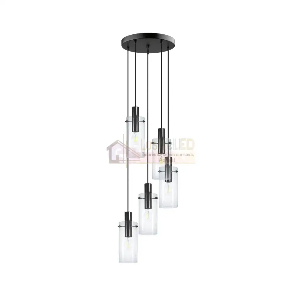 Lustra Suspendata MONTEFINO Black 150CM NEAGRA / ABAJUR / 150CM Chandeliers