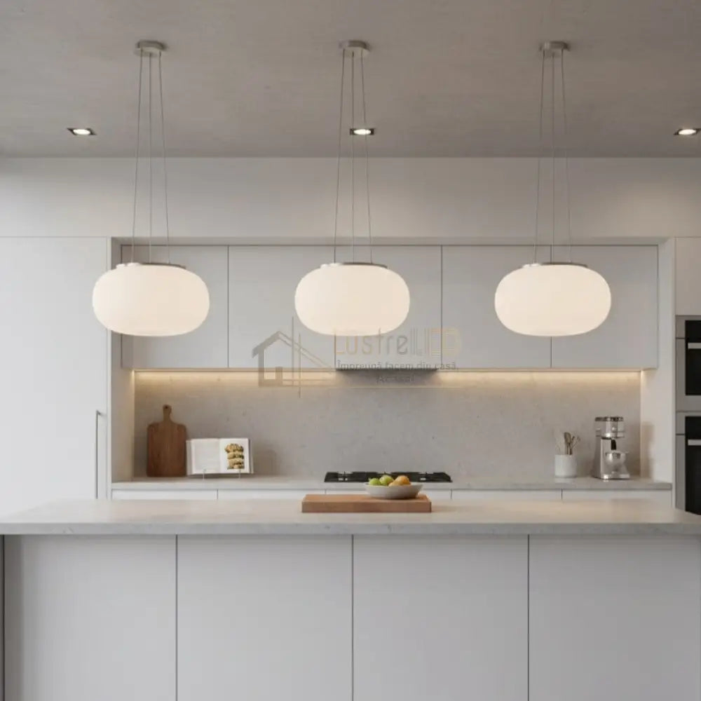 Lustra Suspendata OPTICA White Ø38CM Eglo Chandeliers