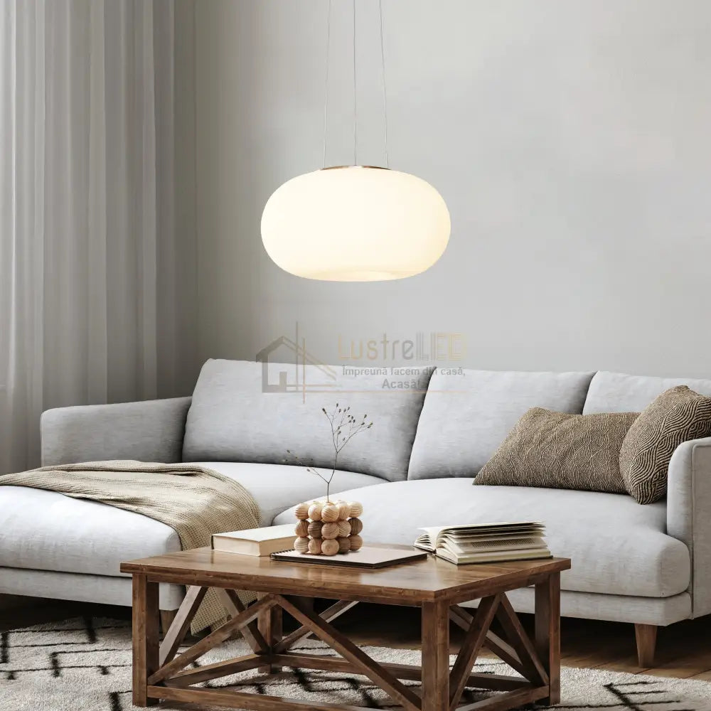 Lustra Suspendata OPTICA White Ø38CM Eglo Chandeliers