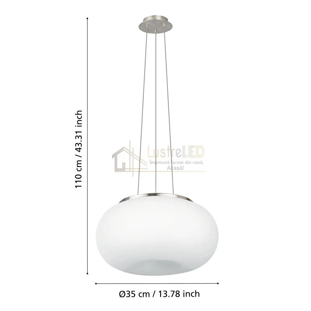 Lustra Suspendata OPTICA White Ø38CM Eglo Chandeliers