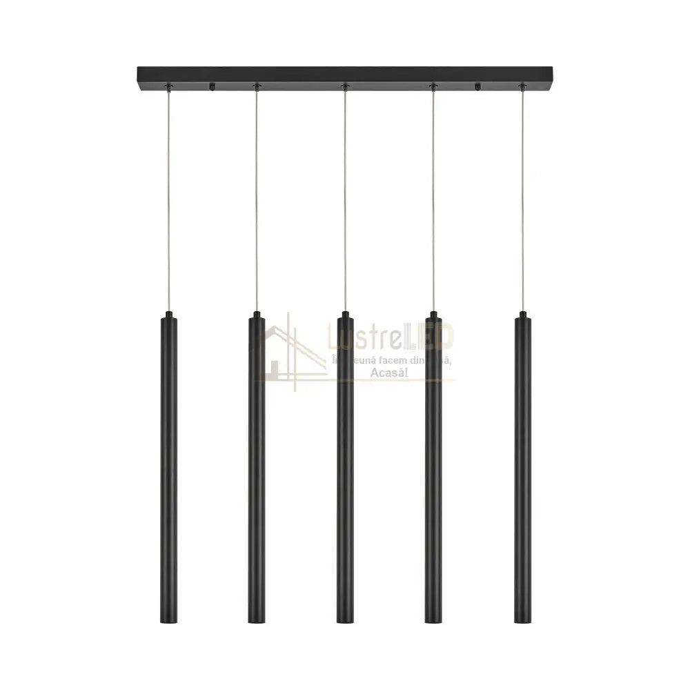 Lustra Suspendata ORION BLACK Liniara 5xG9 lustreled.ro