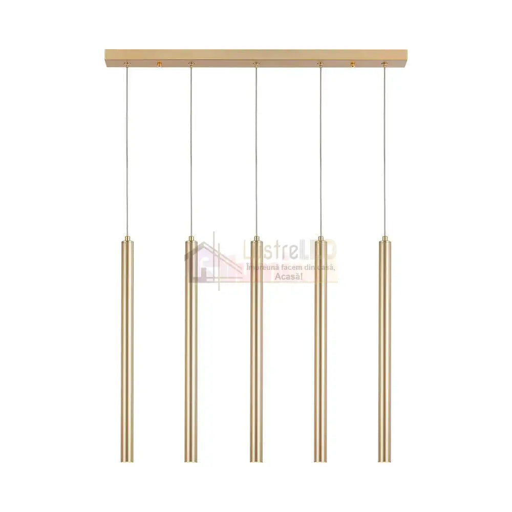 Lustra Suspendata ORION GOLD Liniara 5xG9 AURIE / SUSPENDATE Chandeliers