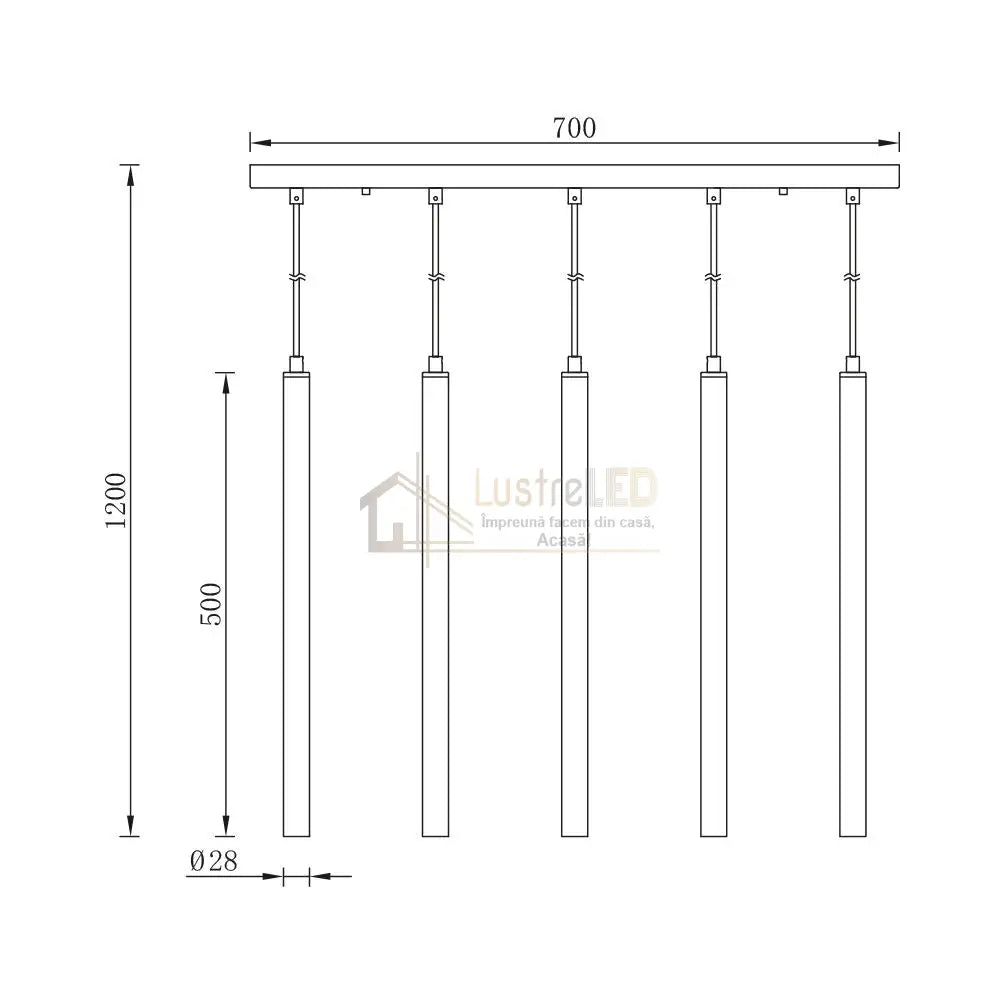 Lustra Abajur MAT GOLD Liniara 3xE27 Spiral MX165-3 (Copy) lustreled.ro