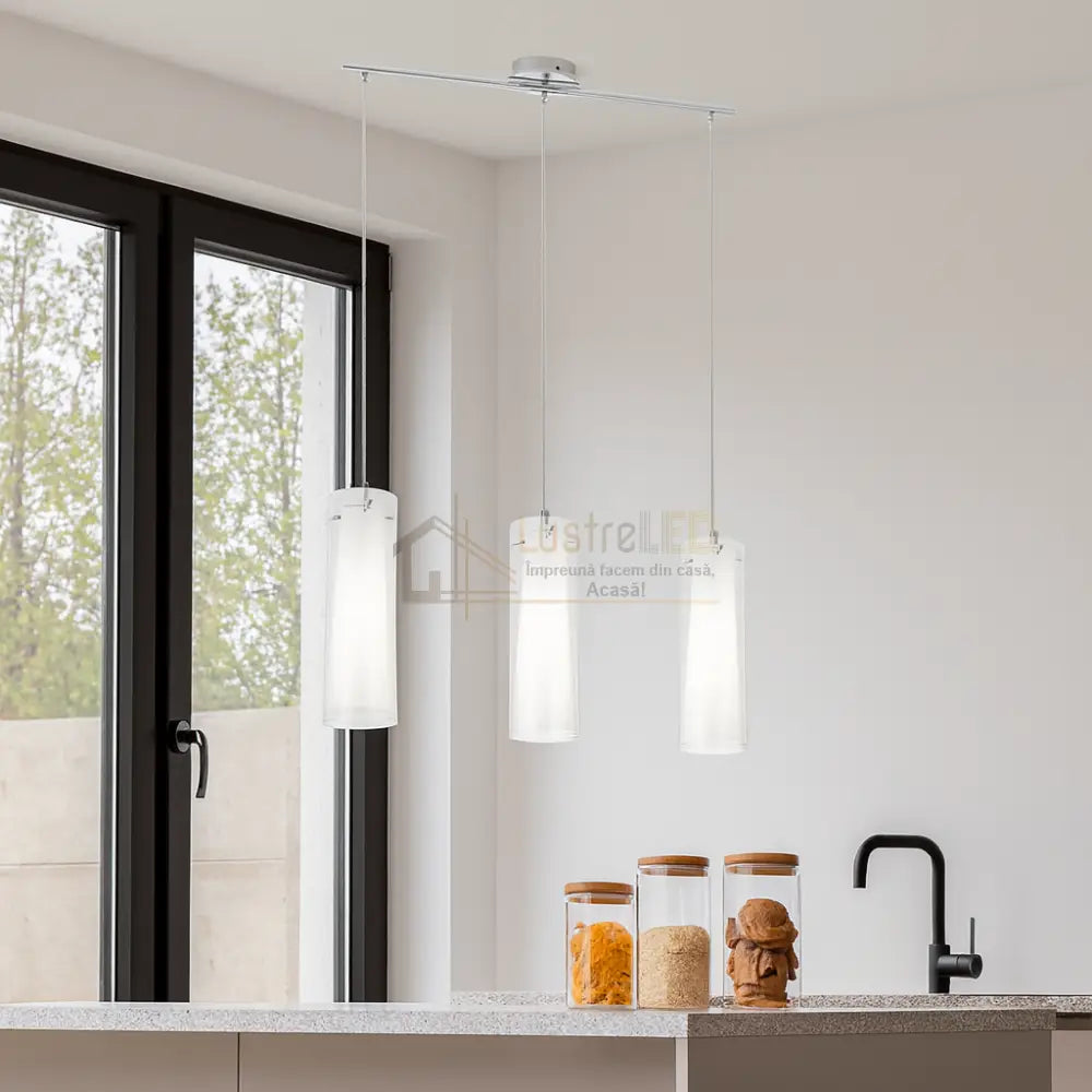Lustra Suspendata PINTO Silver 110CM ARGINTIE / VINTAGE SI RETRO DESIGN / 110CM Chandeliers