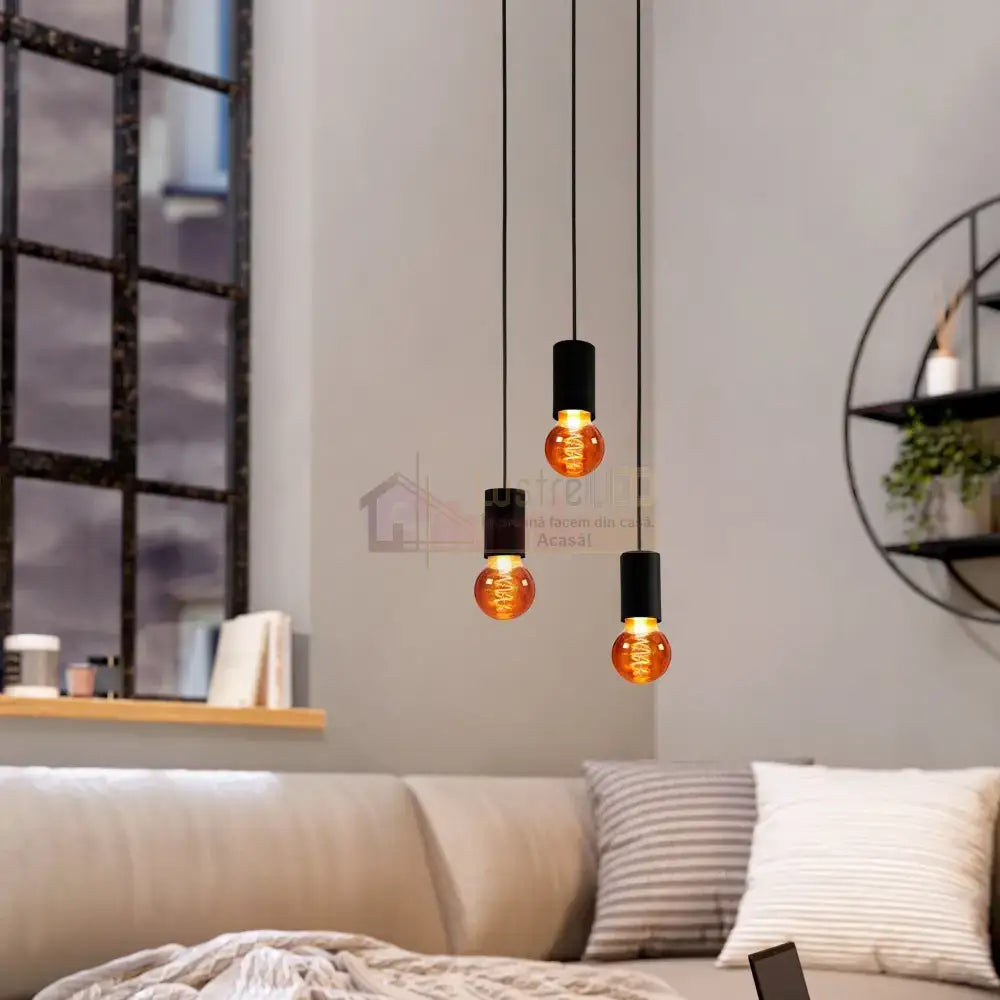 Lustra Suspendata POZUETA Black 150CM NEAGRA / ABAJUR / 150CM Chandeliers