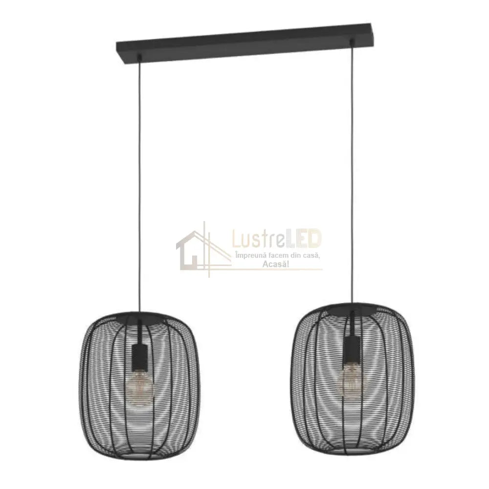 Lustra Suspendata RINROE Black 110CM NEAGRA / VINTAGE SI RETRO DESIGN / 110CM Chandeliers