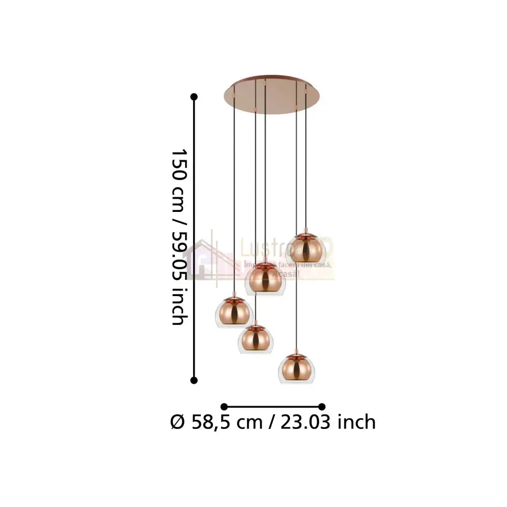Lustra Suspendata ROCAMAR 1 Gold 150CM AURIE / ABAJUR / 110CM Chandeliers