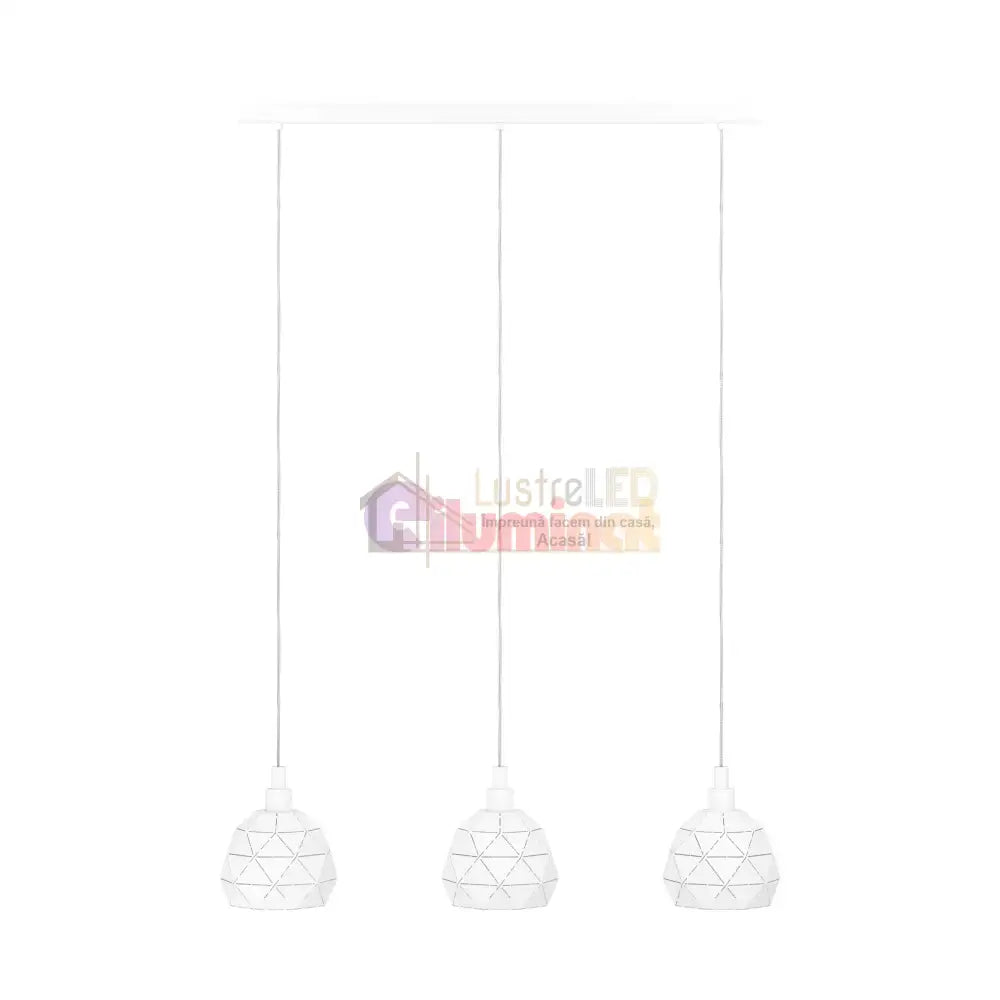 Lustra Suspendata ROCCAFORTE White 110CM ALBA / VINTAGE SI RETRO DESIGN / 110CM Chandeliers
