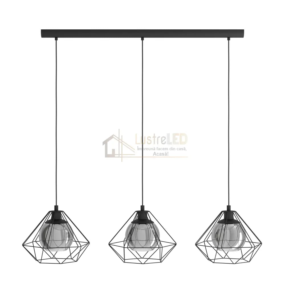 Lustra Suspendata VERNHAM Black Eglo Chandeliers