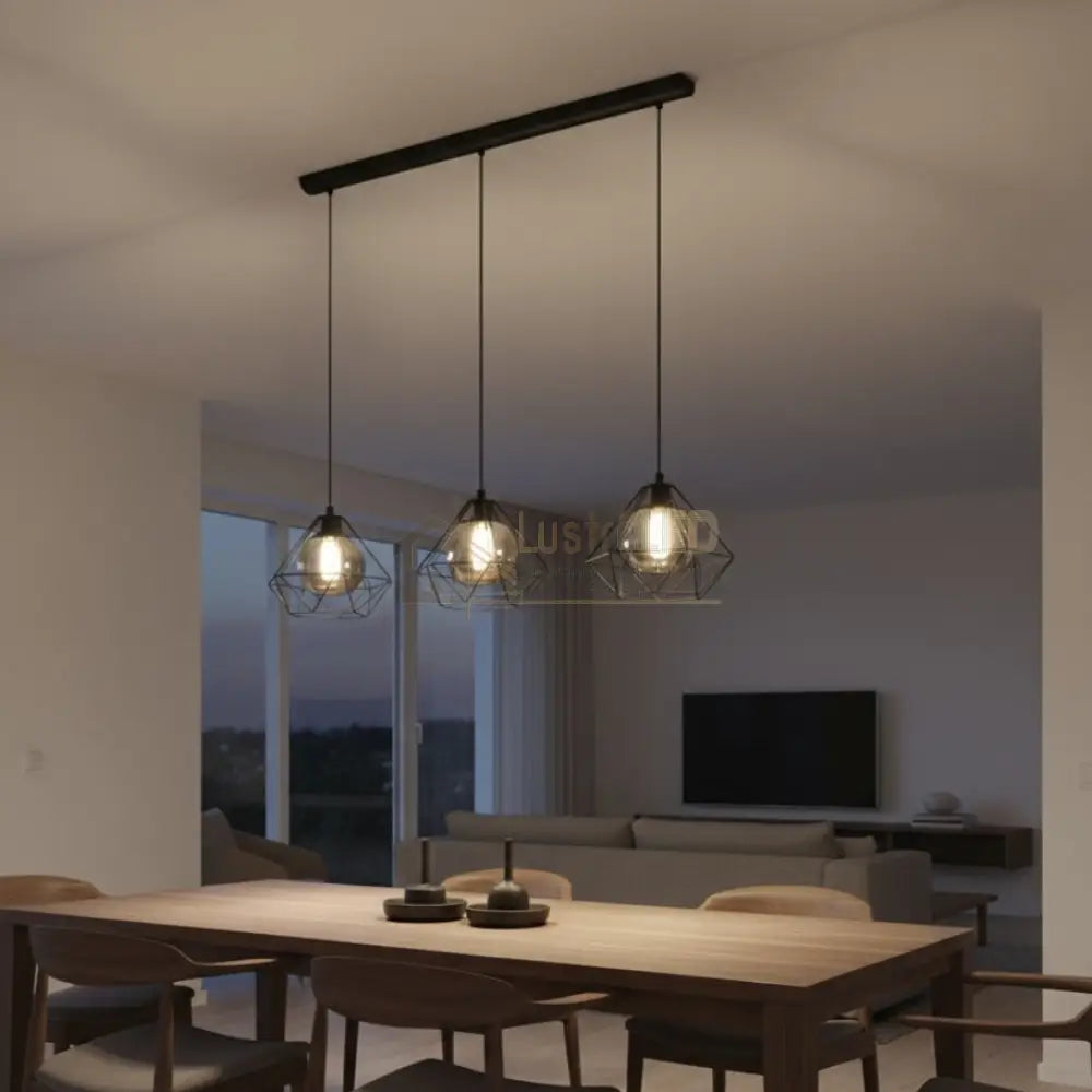 Lustra Suspendata VERNHAM Black Eglo Chandeliers