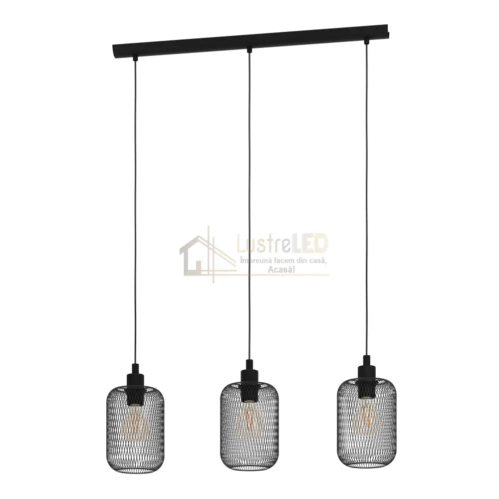 Lustra Suspendata WRINGTON Black 110CM NEAGRA / VINTAGE SI RETRO DESIGN / 110CM Chandeliers