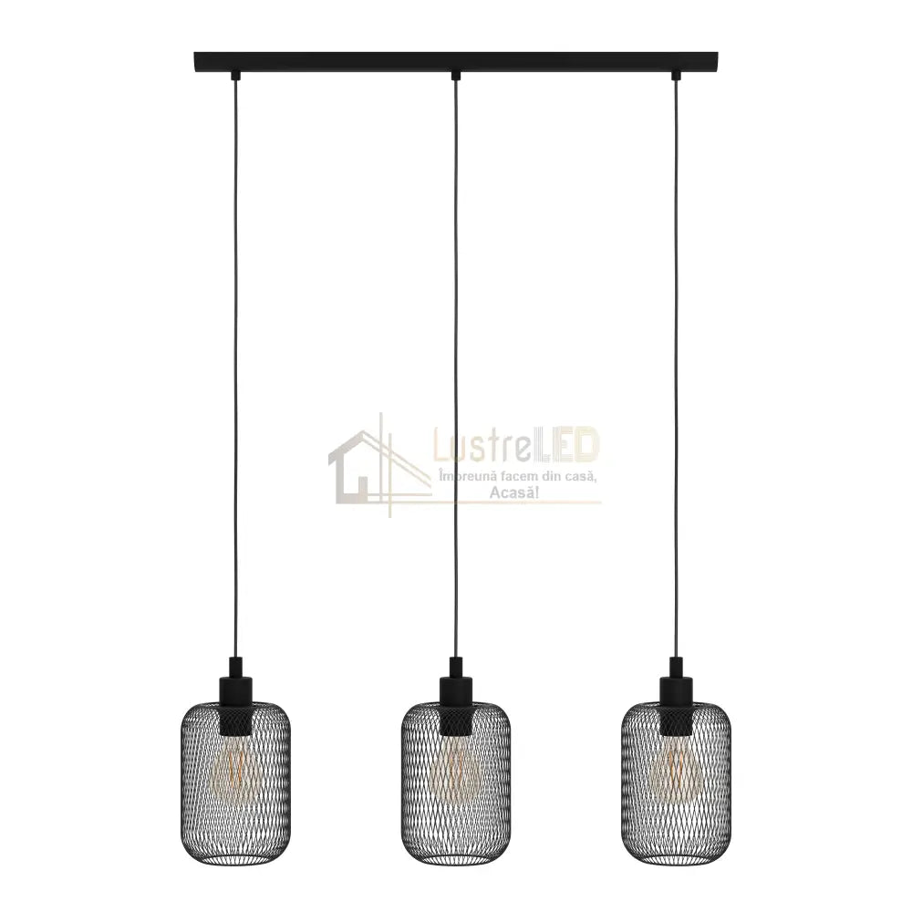 Lustra Suspendata WRINGTON Black 110CM NEAGRA / VINTAGE SI RETRO DESIGN / 110CM Chandeliers
