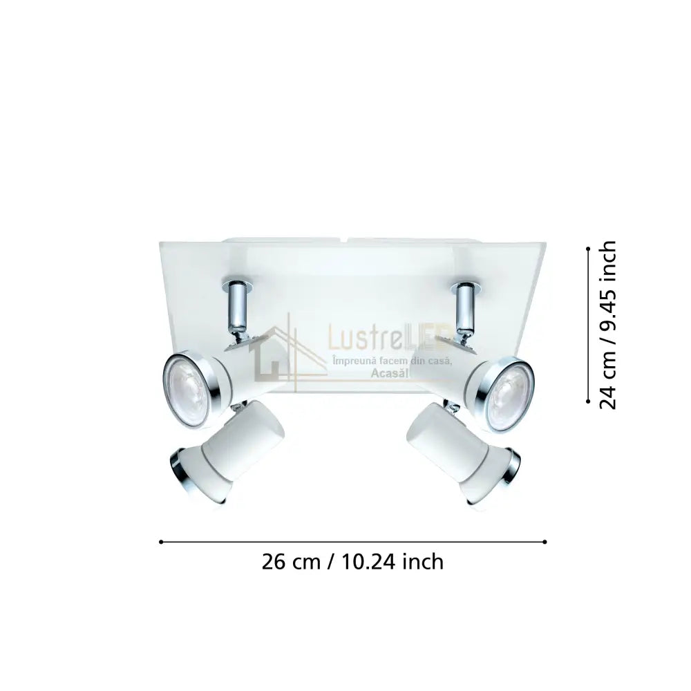 Lustra TAMARA 1 cu 4 Spoturi 26CM Eglo 26CM / APLICA PERETE / TAVAN Chandeliers