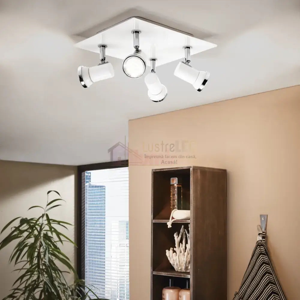 Lustra TAMARA 1 cu 4 Spoturi 26CM Eglo 26CM / APLICA PERETE / TAVAN Chandeliers