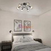 Lustra TARIFA Abajur Negru Mat 6xE14 lustreled.ro