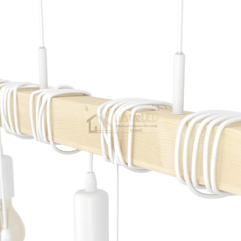 Lustra TOWNSHEND White Nature EGLO LEMN / VINTAGE SI RETRO DESIGN / 100CM Lighting Fixtures