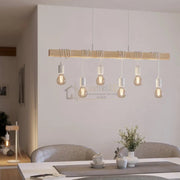 Lustra TOWNSHEND White Nature EGLO LEMN / VINTAGE SI RETRO DESIGN / 100CM Lighting Fixtures