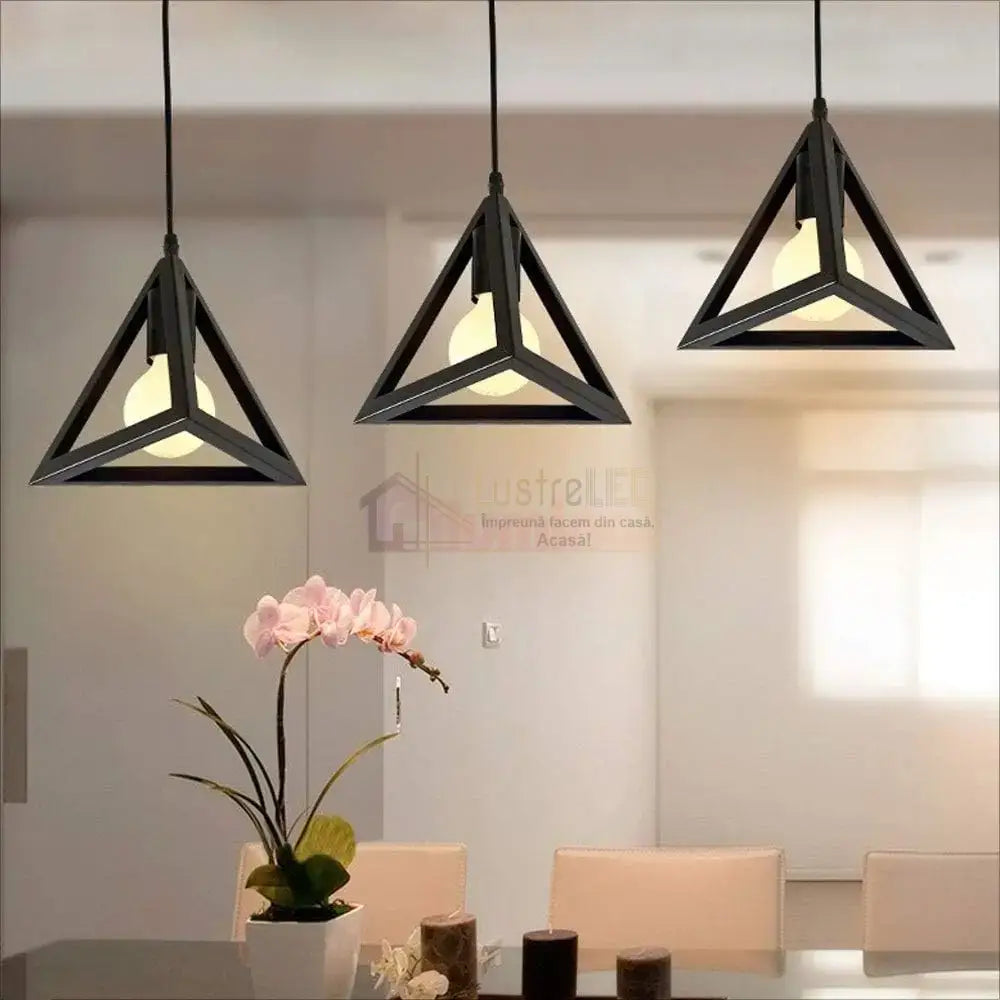 Lustra Triangle Vintage Suport Liniar Lighting Fixtures