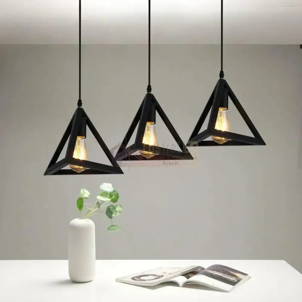 Lustra Triangle Vintage Suport Liniar Lighting Fixtures