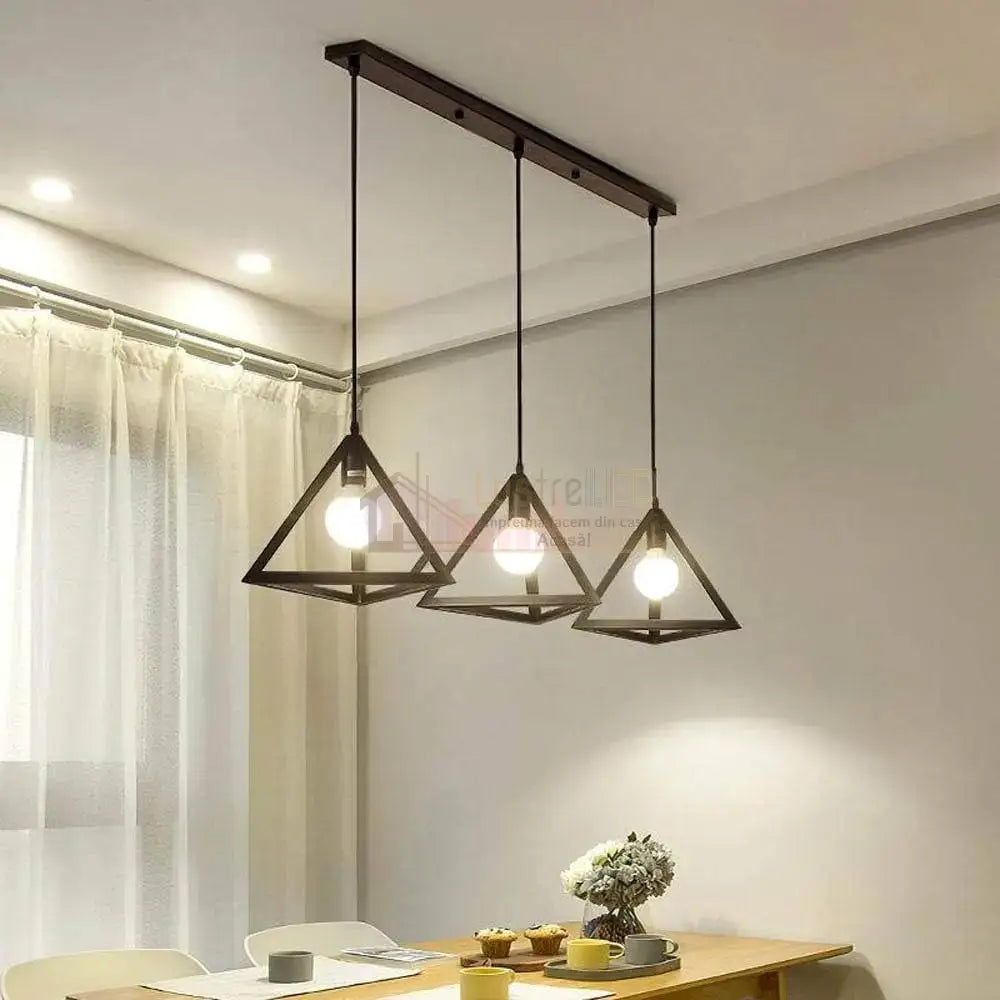 Lustra Triangle Vintage Suport Liniar Lighting Fixtures