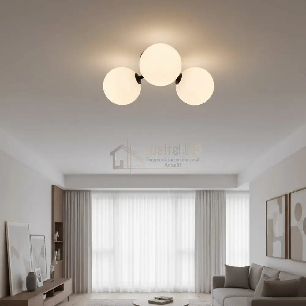 Lustra VESCA Black Abajur Mat 3xE27 Lighting Fixtures