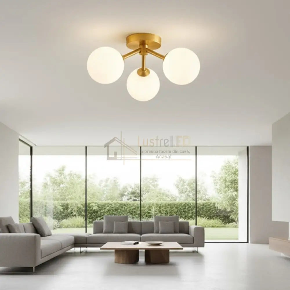Lustra VESCA Gold Abajur Mat 3xE27 Lighting Fixtures