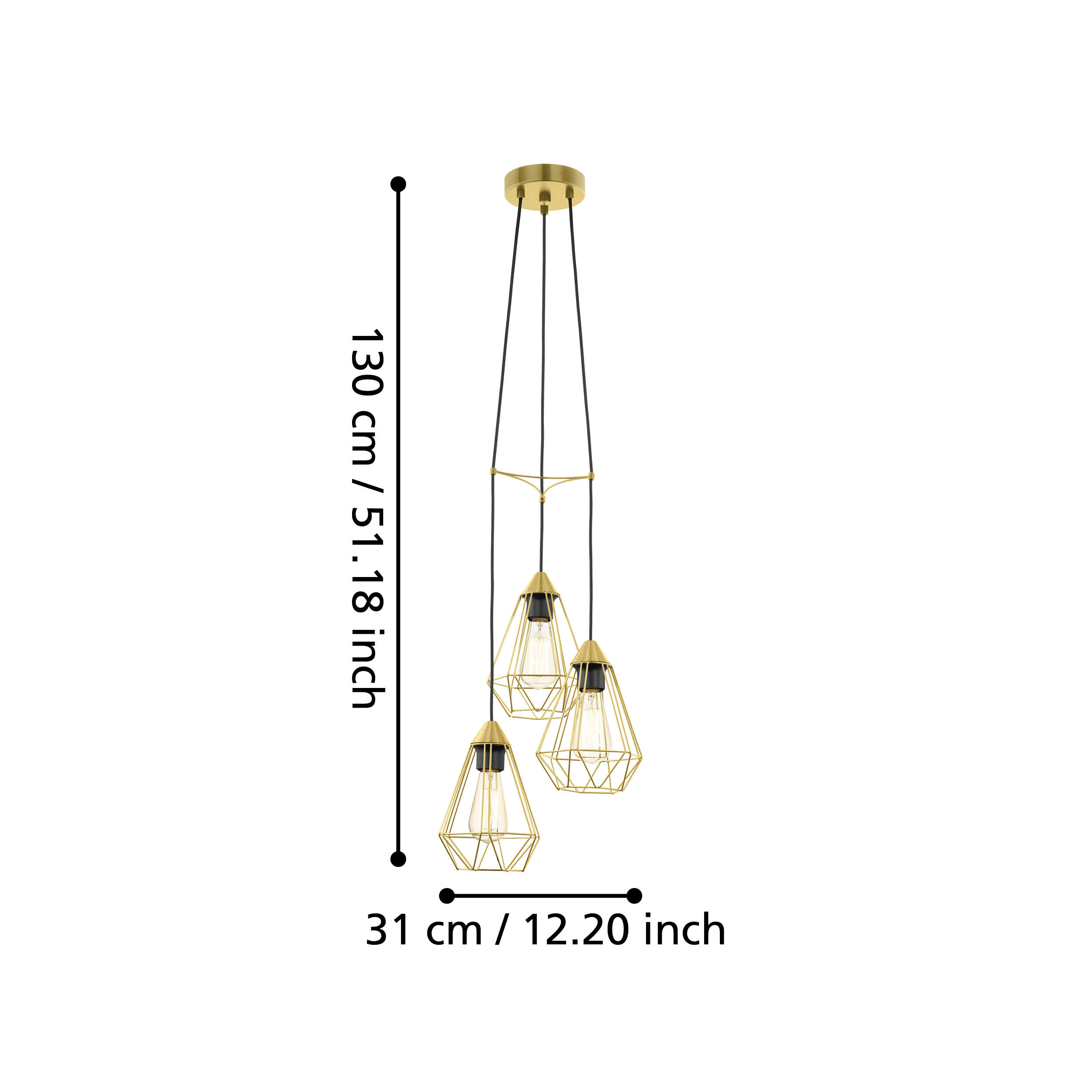 Lustra Vintage 3XE27 TARBES 43683 ALAMA / VINTAGE SI RETRO DESIGN Lighting Fixtures