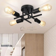 Lustra Vintage 4Xe27 Black 3215/4Bk Lighting Fixtures