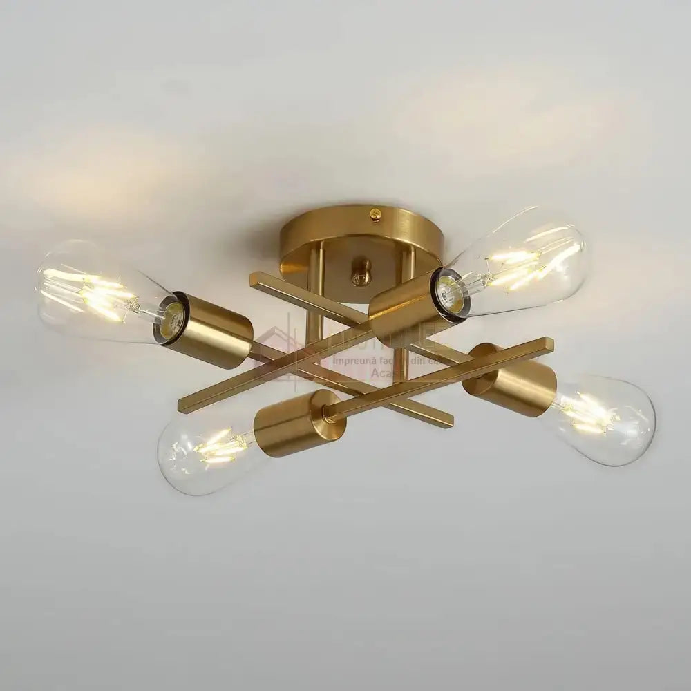Lustra Vintage 4Xe27 Gold 3215/4Gd Lighting Fixtures