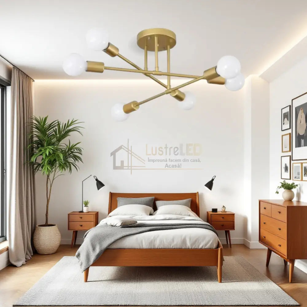 Lustra Vintage 6xE27 GOLD DC 301-6 GD