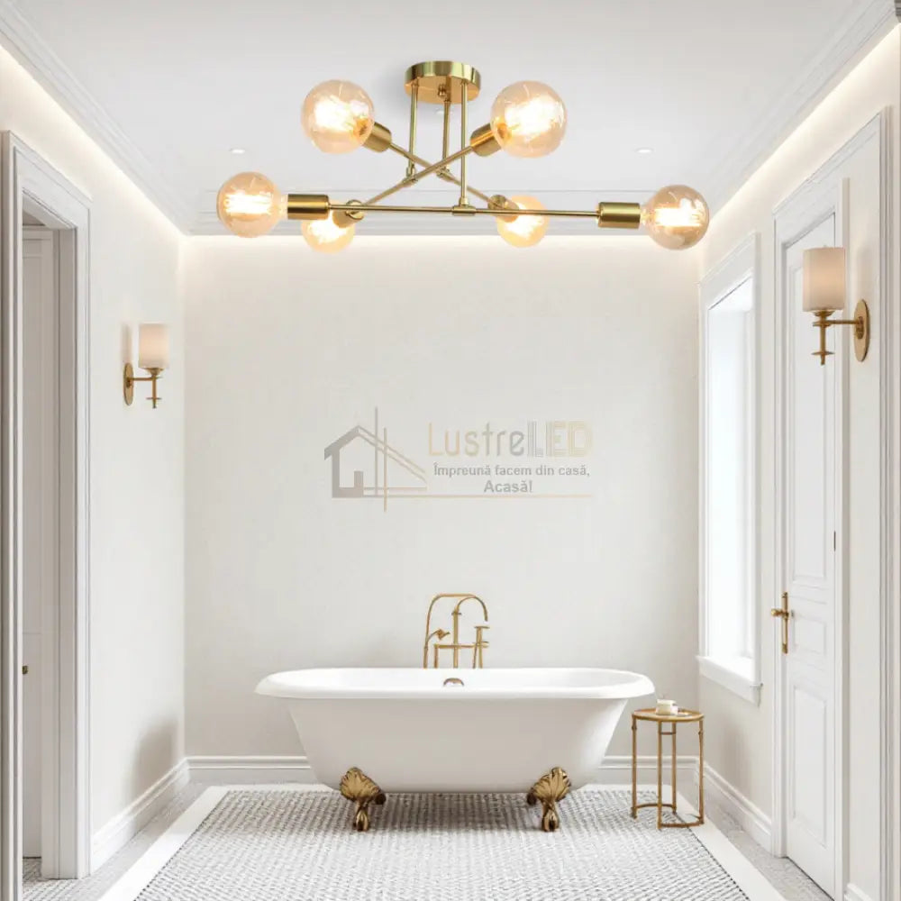 Lustra Vintage 6xE27 GOLD DC 301-6 GD