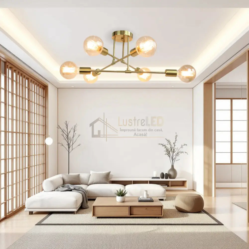 Lustra Vintage 6xE27 GOLD DC 301-6 GD