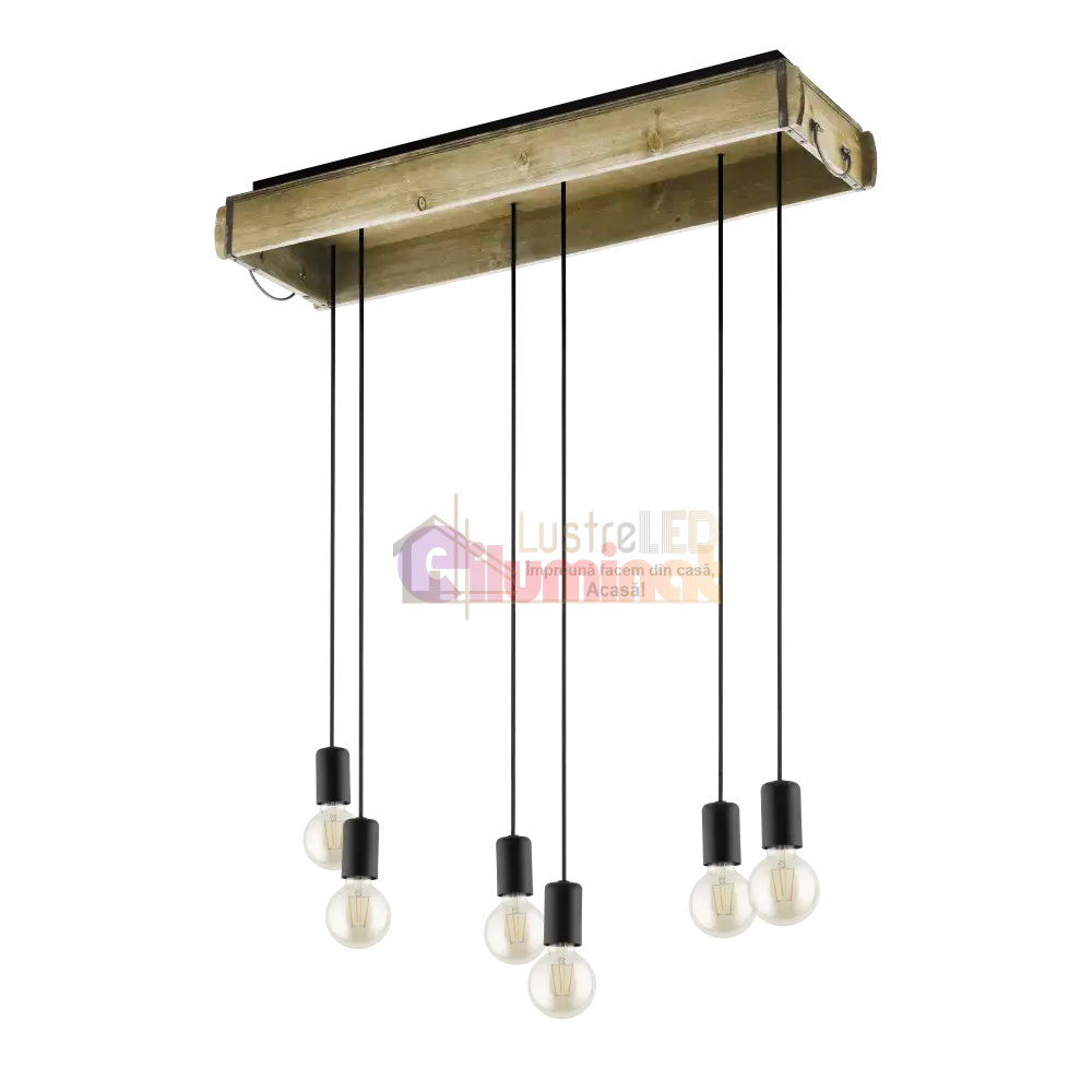 Lustra Vintage LEMN Design 3xE27 (Copy) lustreled.ro