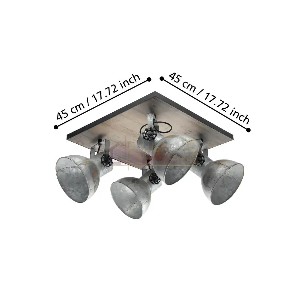 Lustra Vintage BARNSTAPLE cu 4 Spoturi 45CM VINTAGE SI RETRO DESIGN / 44.5CM Chandeliers