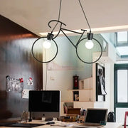 Lustra Vintage BIKE Black 2xE27 NEAGRA / VINTAGE SI RETRO DESIGN Lighting Fixtures