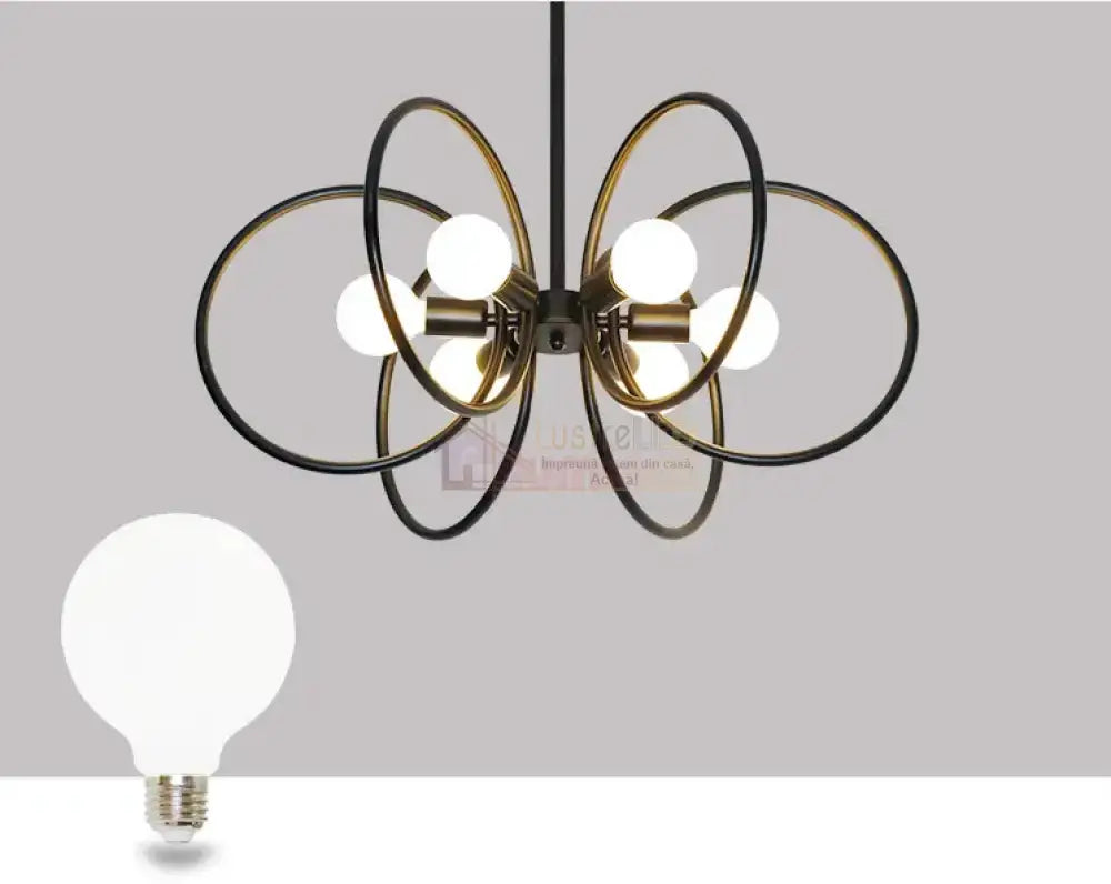 Lustra Vintage Black 6Xe27 Dn118-6 Lighting Fixtures