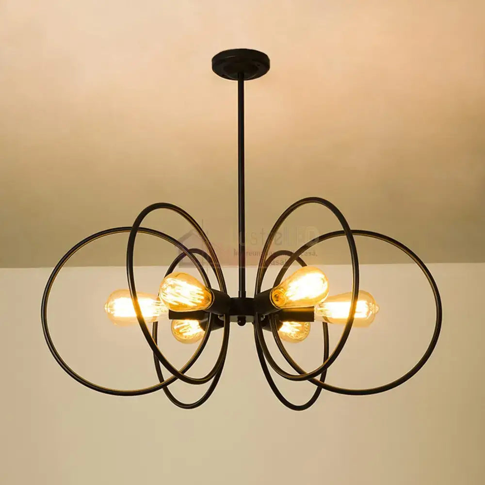 Lustra Vintage Black 6Xe27 Dn118-6 Lighting Fixtures