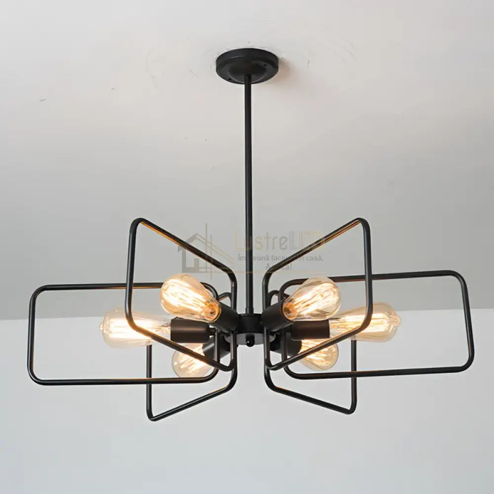 Lustra Vintage Black 6Xe27 Dn119-6 Lighting Fixtures