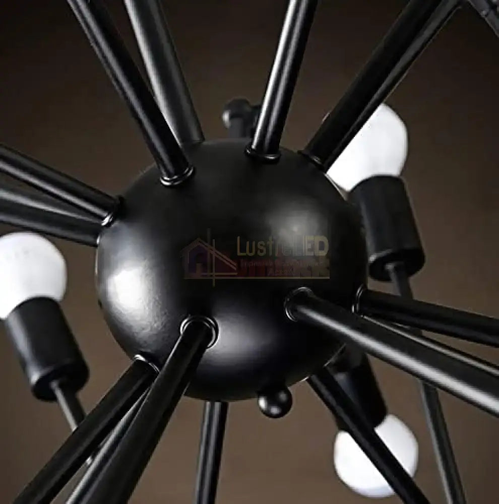 Lustra Black Widow 16xE27 NEAGRA / VINTAGE SI RETRO DESIGN Lighting Fixtures