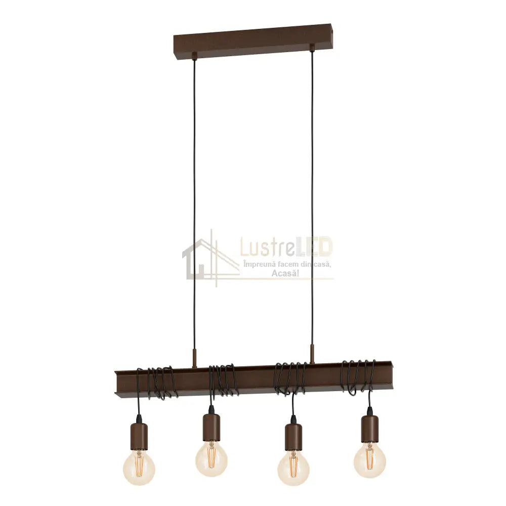 Lustra Vintage Brown TOWNSHEND 4 EGLO Lighting Fixtures