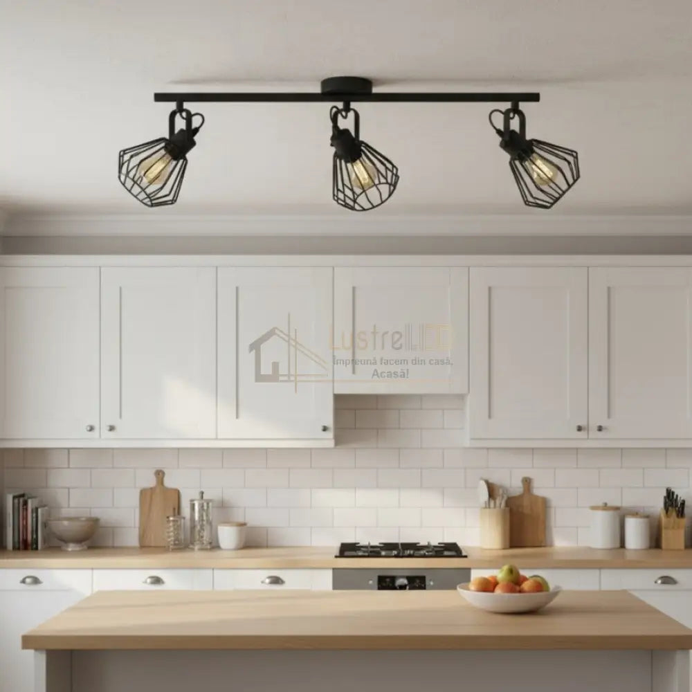 Lustra Vintage Cu 3 Spoturi Reglabile TABILLANO 78CM Lighting Fixtures