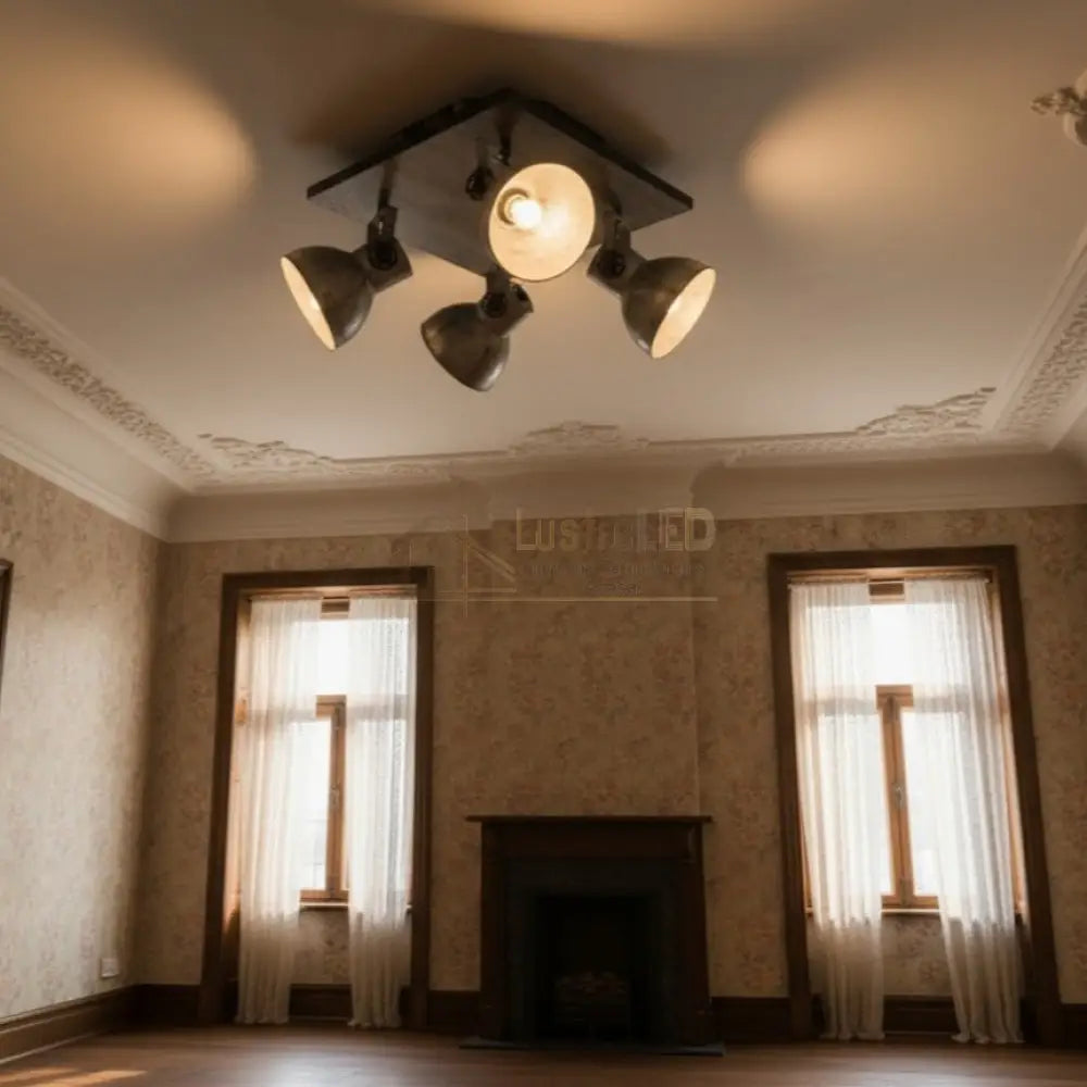 Lustra Vintage Cu 4 Spoturi Reglabile BARNSTAPLE Eglo Lighting Fixtures