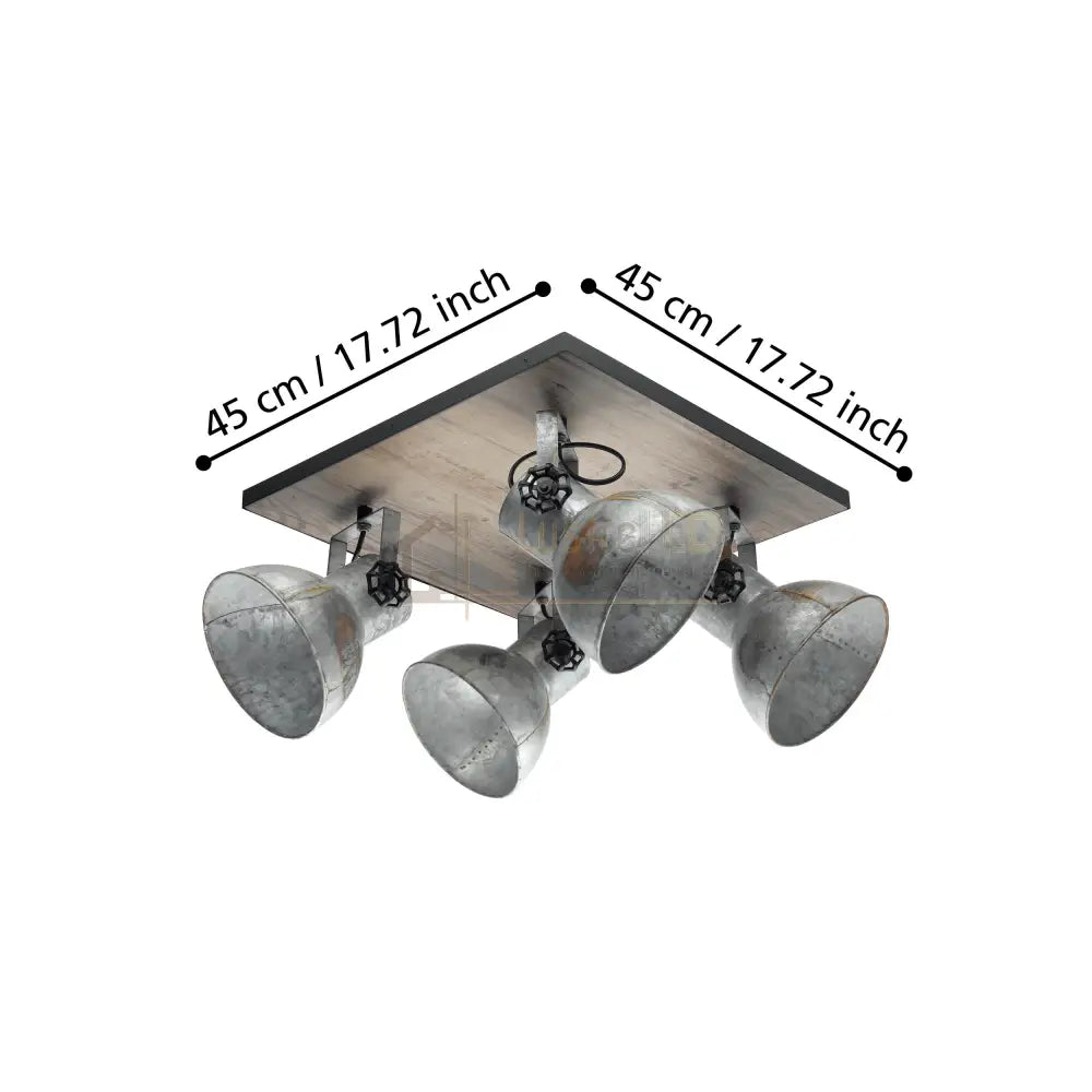Lustra Vintage Cu 4 Spoturi Reglabile BARNSTAPLE Eglo Lighting Fixtures